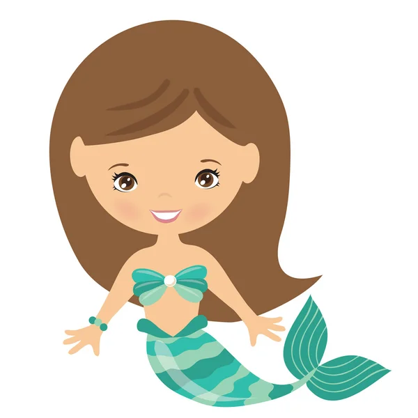 Cute little mermaid.Vector illustration. Stock Vector Image by ...