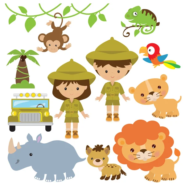 Safari vectorillustratie — Stockvector