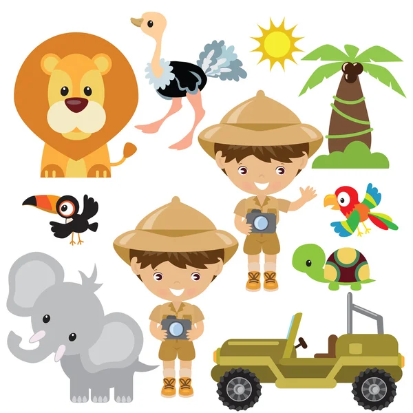 Ilustración vectorial Safari — Vector de stock