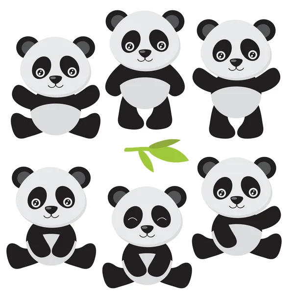 sevimli panda illüstrasyon vektör