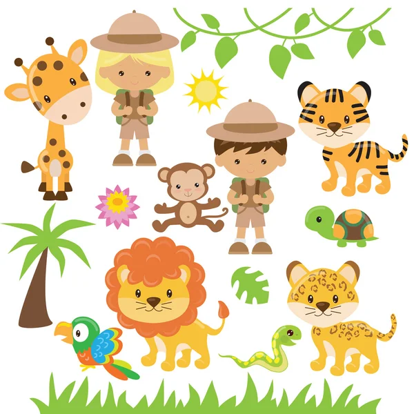 Safari vectorillustratie — Stockvector