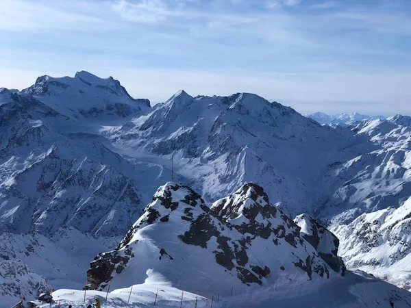 Montagne Innevate Verbier Svizzera — Foto Stock