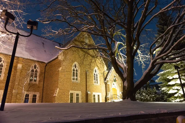 Toronto Kanada December 2020 Bakgrundsbelysning Belyser Royal York Road United — Stockfoto