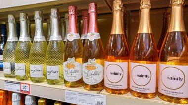 Toronto, ON, Canada -October 5, 2025: Interior view of the alcohol LCBO store in Toronto