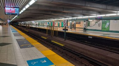 Toronto, ON, Canada - October 5, 2025: View at the Bloor and Young subway station (Yellow Line) inside