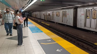 Toronto, ON, Canada - October 5, 2025: View at the Bloor and Young subway station (Yellow Line) inside