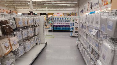 Toronto, ON, Canada - October 5 27, 2025: View the shelves with the toys in the Toys R Us store in Canada