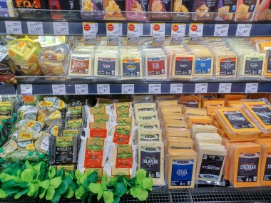 Toronto, ON, Canada - October 5, 2025: View of the deli and cheese department in the Canadian store.