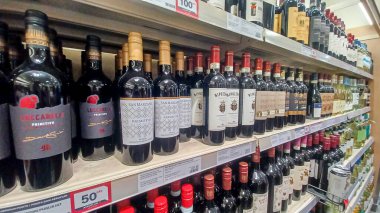 Toronto, ON, Canada -October 5, 2025: Interior view of the alcohol LCBO store in Toronto