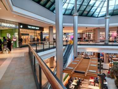Toronto, ON, Canada - October 4, 2025: Inside view at the CF Fairview outlet shopping mall in Toronto