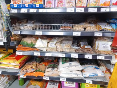 Toronto, ON, Canada - October 5, 2025: View of the grocery department aisle in the Canadian store.