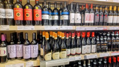 Toronto, ON, Canada -October 5, 2025: Interior view of the alcohol LCBO store in Toronto