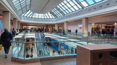 Toronto, ON, Canada - October 4, 2025: Inside view at the CF Fairview outlet shopping mall in Toronto