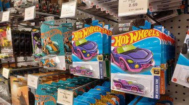 Toronto, ON, Canada - October 5 27, 2025: View the shelves with the toys in the Toys R Us store in Canada