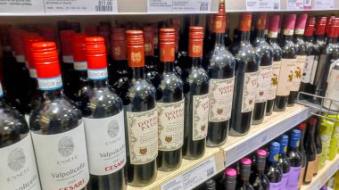 Toronto, ON, Canada -October 5, 2025: Interior view of the alcohol LCBO store in Toronto