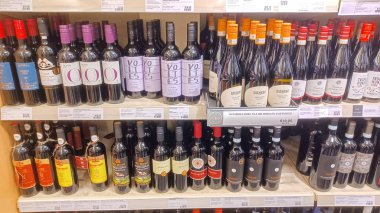 Toronto, ON, Canada -October 5, 2025: Interior view of the alcohol LCBO store in Toronto
