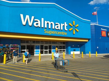 Toronto, ON, Kanada - 30 Nisan 2024: Amerika 'daki Walmart süpermarketinin logosu