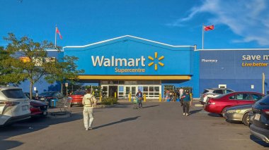 Toronto, ON, Kanada - 30 Ağustos 2025: Amerika 'daki Walmart süpermarketinin logosu.