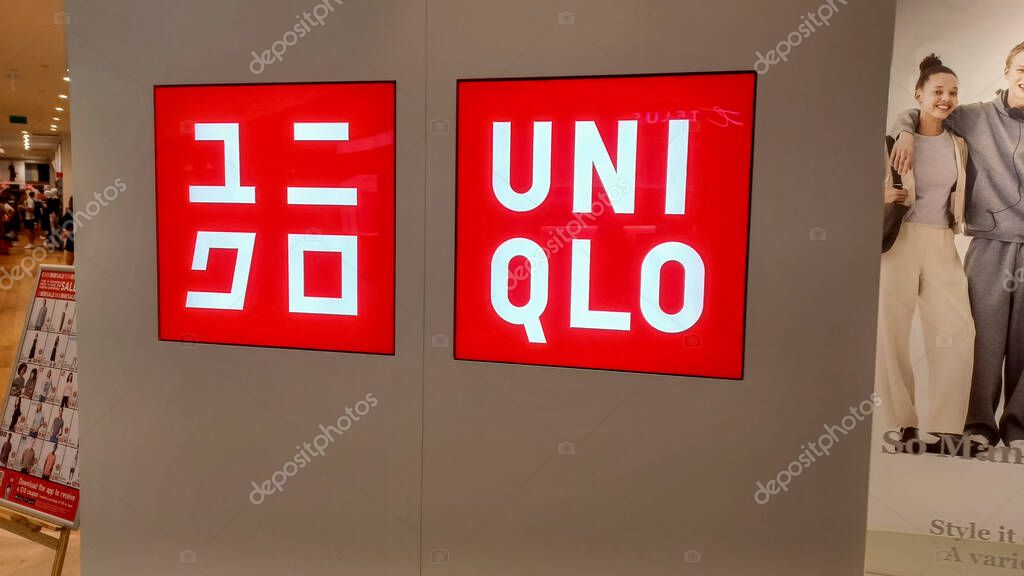 Toronto, ON, Canada - September 14, 2025: View at the Uni Qlo company sign