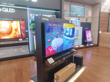Toronto, ON, Canada - October 5, 2025: View the shelves with the electronics in the Best Buy store