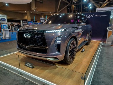 Toronto, ON, Kanada - 16 Şubat 2024: Otomobil 2024 Kanada Otomobil Fuarı 'nda sunuldu