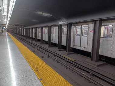 Toronto, ON, Canada - June 24, 2024: View at the Jane subway station inside.
