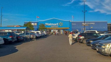 Toronto, ON, Kanada - 30 Ağustos 2025: Amerika 'daki Walmart süpermarketinin logosu.