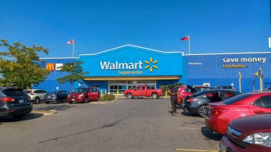 Toronto, ON, Kanada - 30 Ağustos 2025: Amerika 'daki Walmart süpermarketinin logosu.