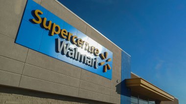 Toronto, ON, Kanada - 30 Ağustos 2025: Amerika 'daki Walmart süpermarketinin logosu.