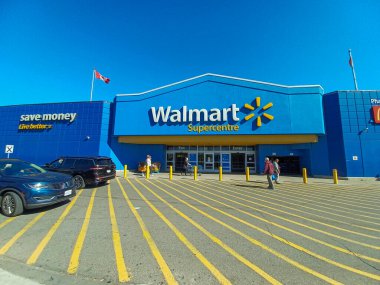 Toronto, ON, Kanada - 30 Nisan 2025: Amerika 'daki Walmart süpermarketinin logosu.