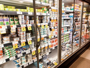 Toronto, ON, Canada - October 5, 2025: View of the grocery department aisle in the Canadian store.