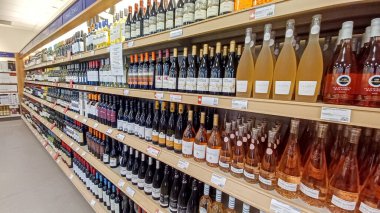 Toronto, ON, Canada -October 5, 2025: Interior view of the alcohol LCBO store in Toronto