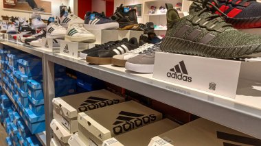 Toronto, ON, Canada - October 5, 2025: Interior view of the American shoe store in Canada.