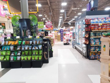 Toronto, ON, Canada - October 5, 2025: View of the grocery department aisle in the Canadian store.