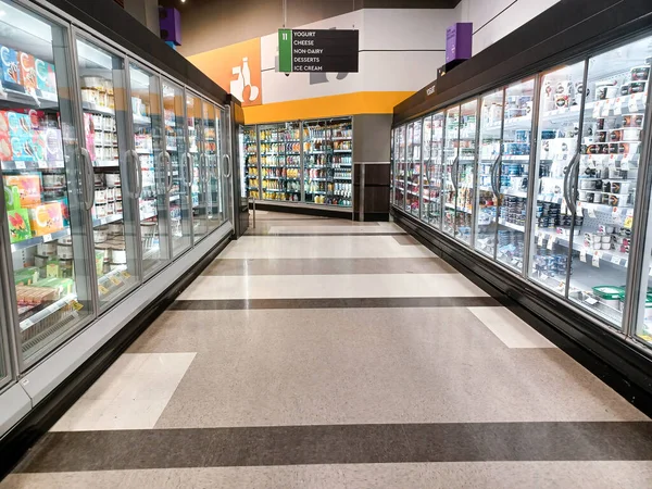 Toronto, ON, Canada - October 5, 2025: View of the grocery department aisle in the Canadian store.