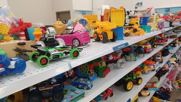 Toronto, ON, Canada - October 5, 2025: View of the toy department in Value Village second-hand store