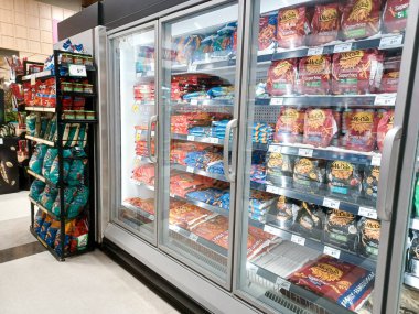 Toronto, ON, Canada - October 5, 2025: View of the grocery department aisle in the Canadian store.