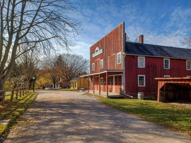 Toronto, ON, Kanada 10 Ekim 2024: Açık Hava Mirası Müzesi Black Creek Pioneer Village.