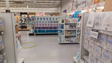 Toronto, ON, Canada - October 5 27, 2025: View the shelves with the toys in the Toys R Us store in Canada