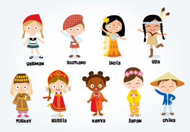 Çocuk Ulusal kostümleri