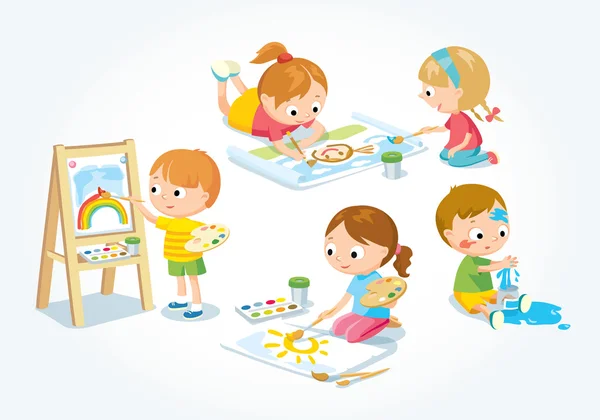 Illustrazione creatività dei bambini — Vettoriale Stock