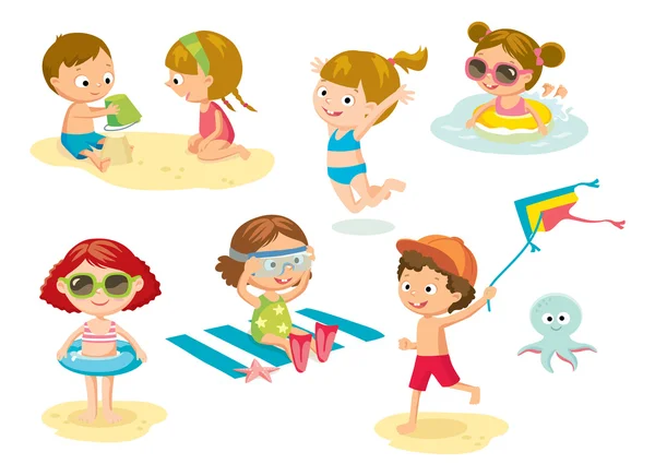 Children 's summer activities — стоковый вектор