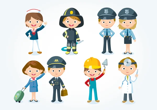 Professions pour enfants illustration — Image vectorielle