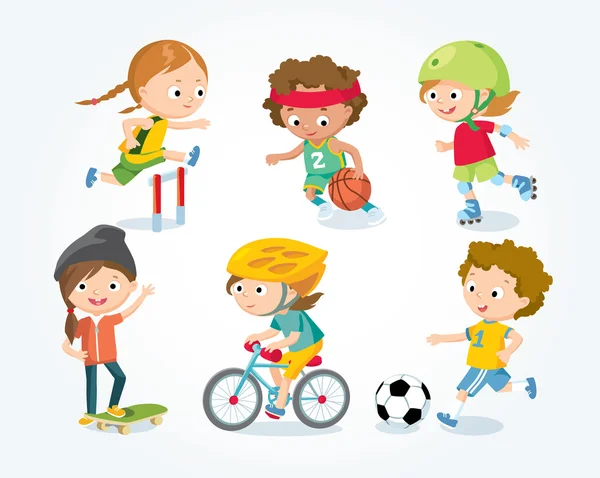 çocuklar illüstrasyon için spor