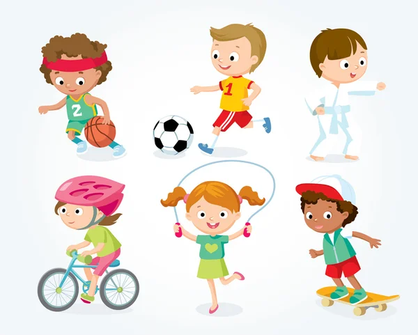 çocuklar illüstrasyon için spor