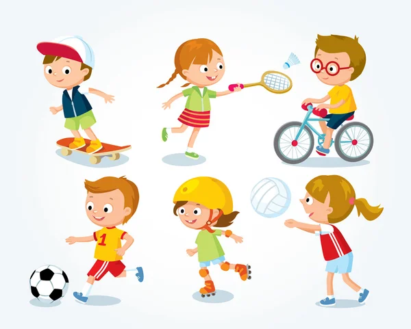 Deporte para niños ilustración — Archivo Imágenes Vectoriales