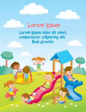 çocuklar oyun alanında oyun