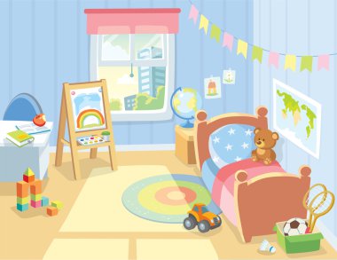 Çocuk yatak odası iç ile rahat 
