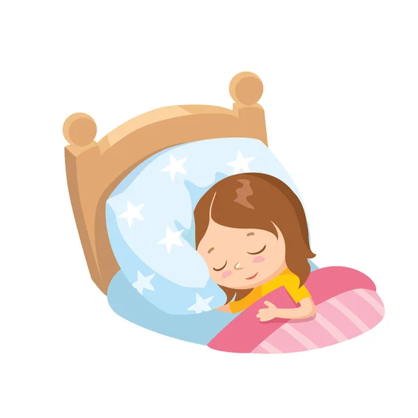 Śpiąca dziewczynka — Wektor stockowy