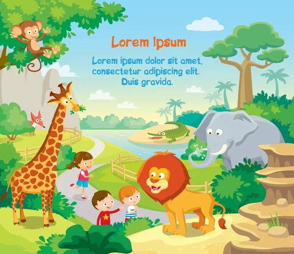 Vahşi Afrika hayvanları ile Hayvanat Bahçesi